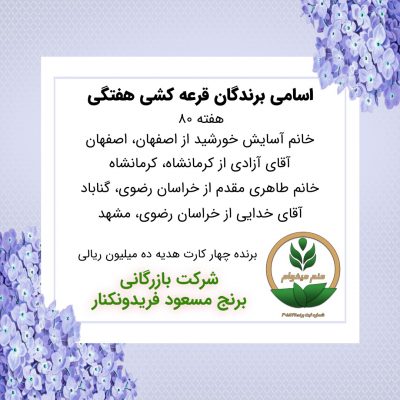 مشخصات برنده هفته 80