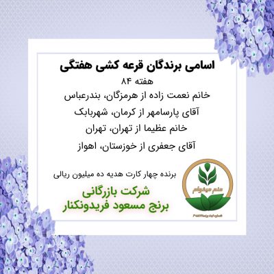 مشخصات برنده هفته 84