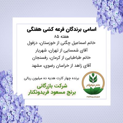 مشخصات برنده هفته 85